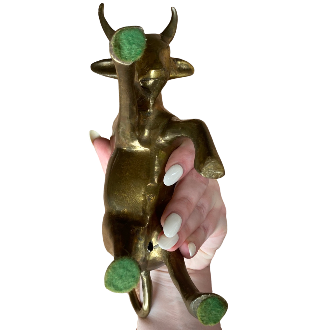 Pair of Brass Bulls