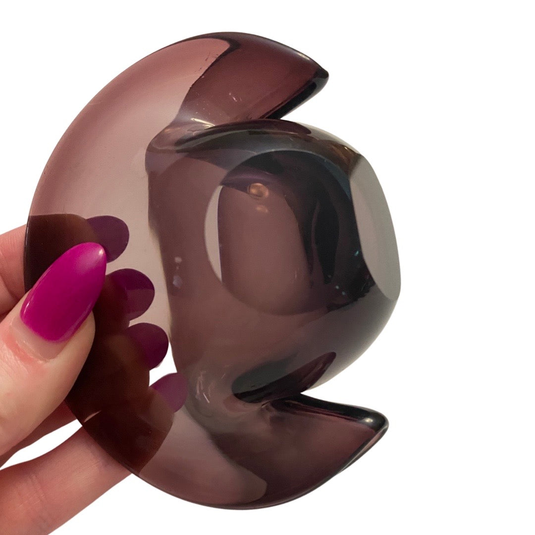 Purple Murano Glass Clam Shell