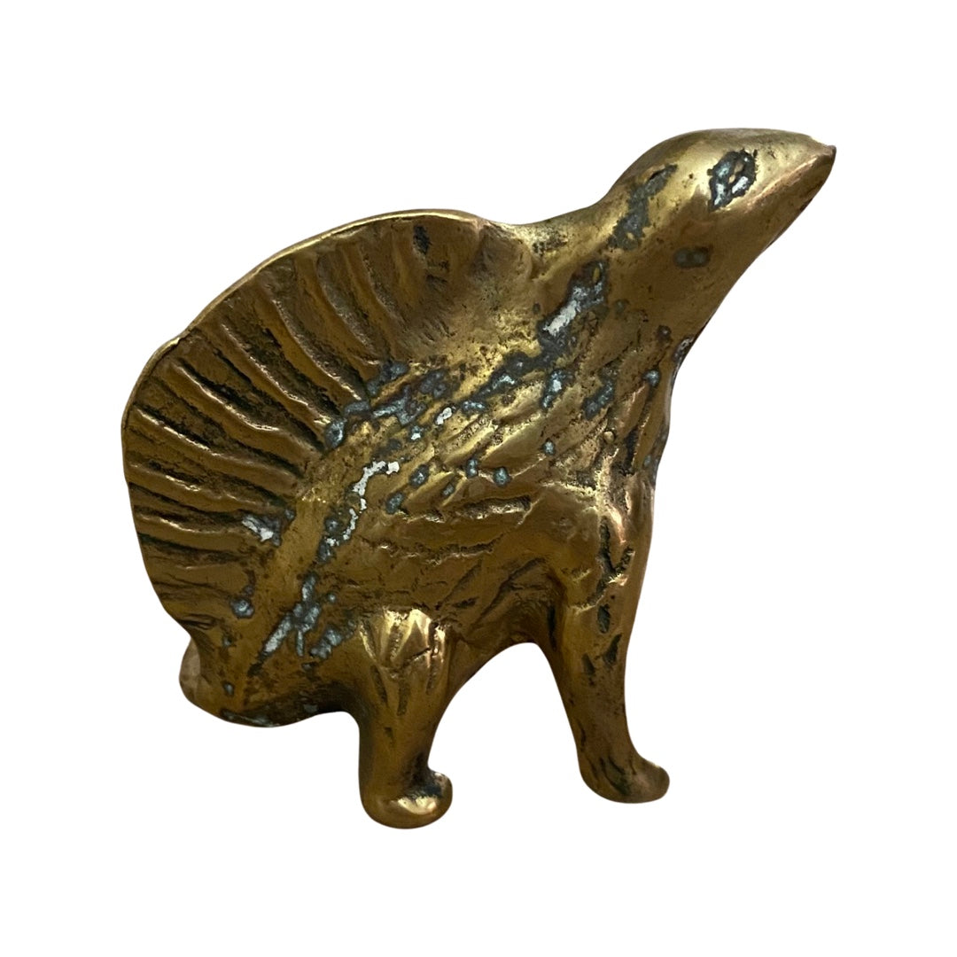 Brass Dimetrodon Dinosaur