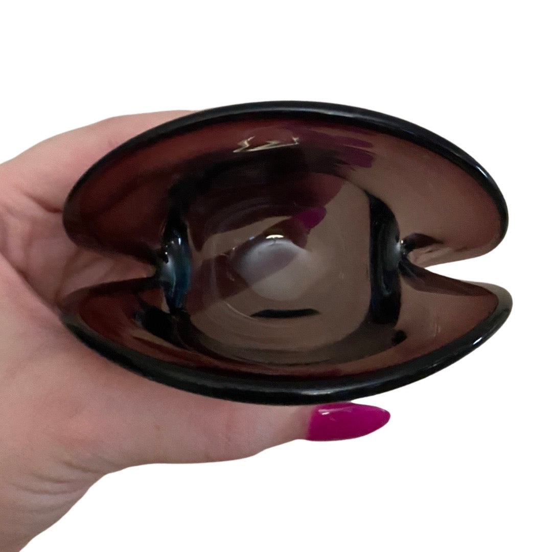 Purple Murano Glass Clam Shell