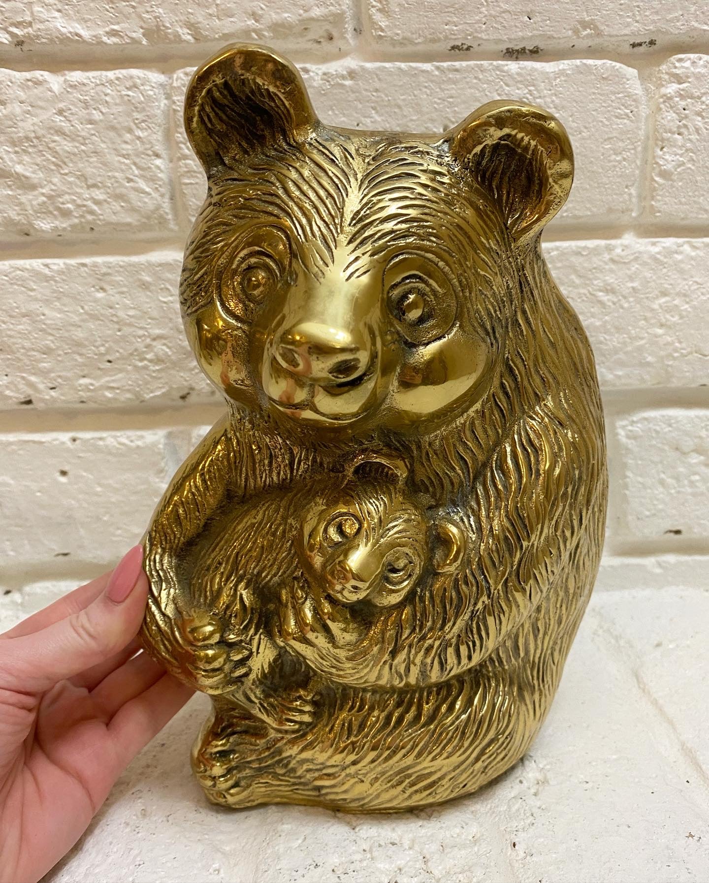 Large Brass Panda