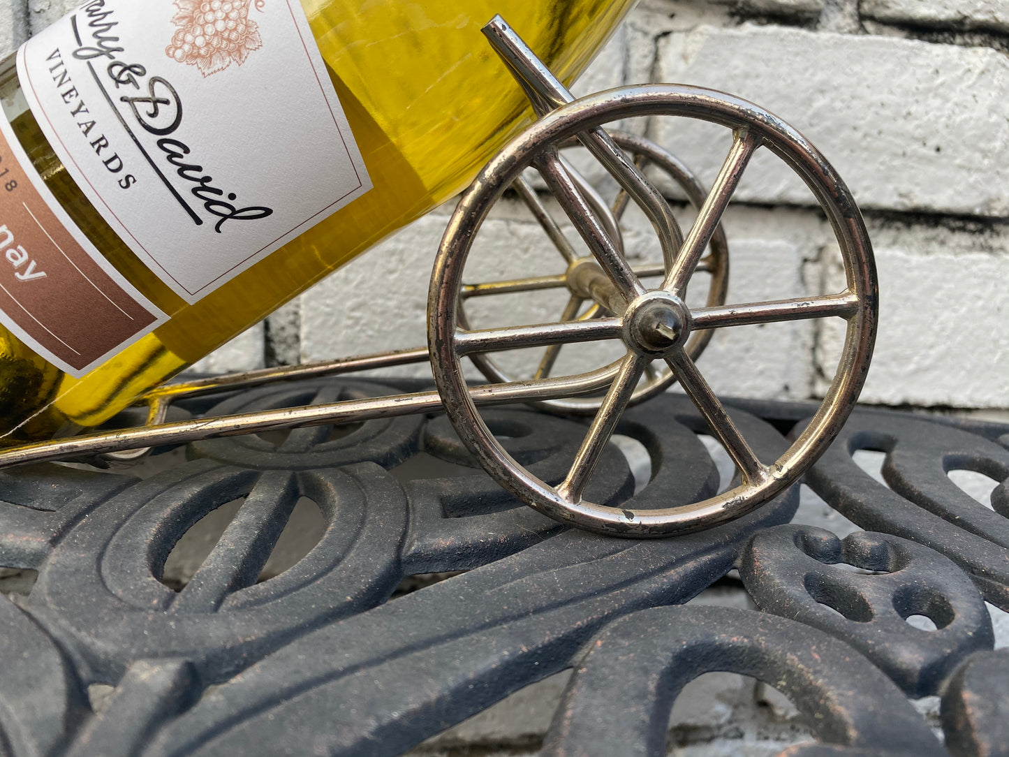 Silver Rolling Wine Caddy
