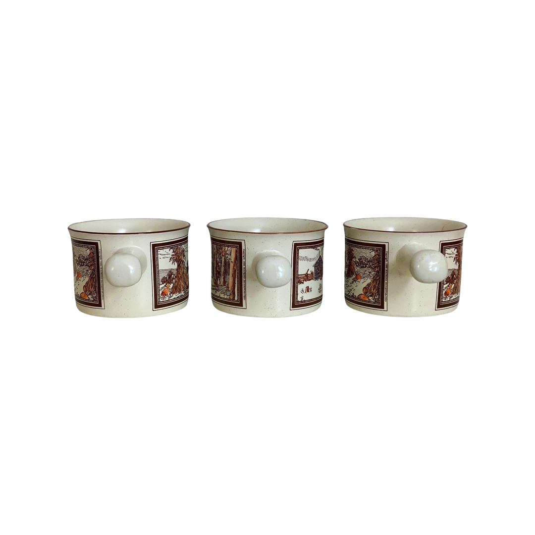 Set of Three Watkins’ Almanac Soup Crocks
