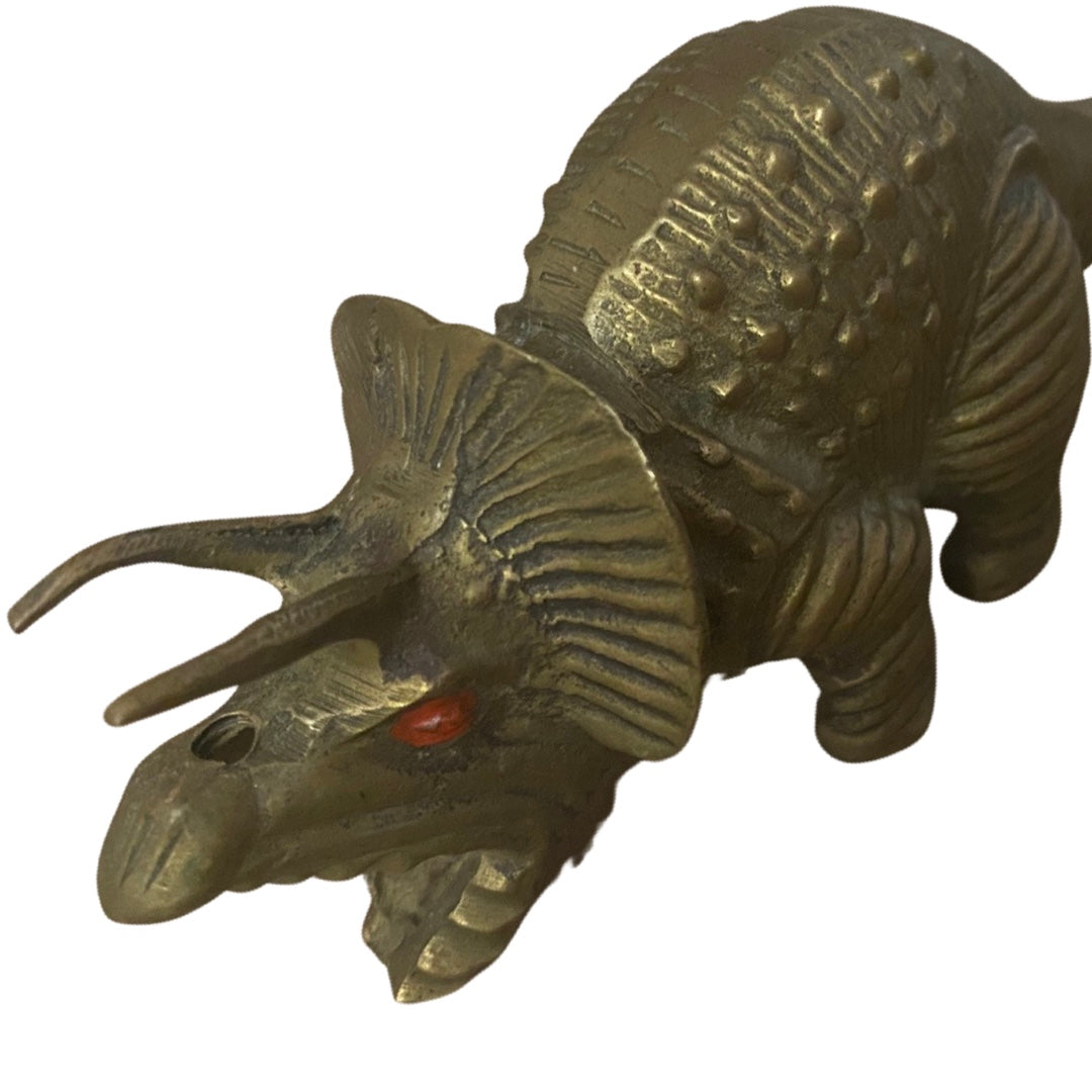 Brass Triceratops Dinosaur