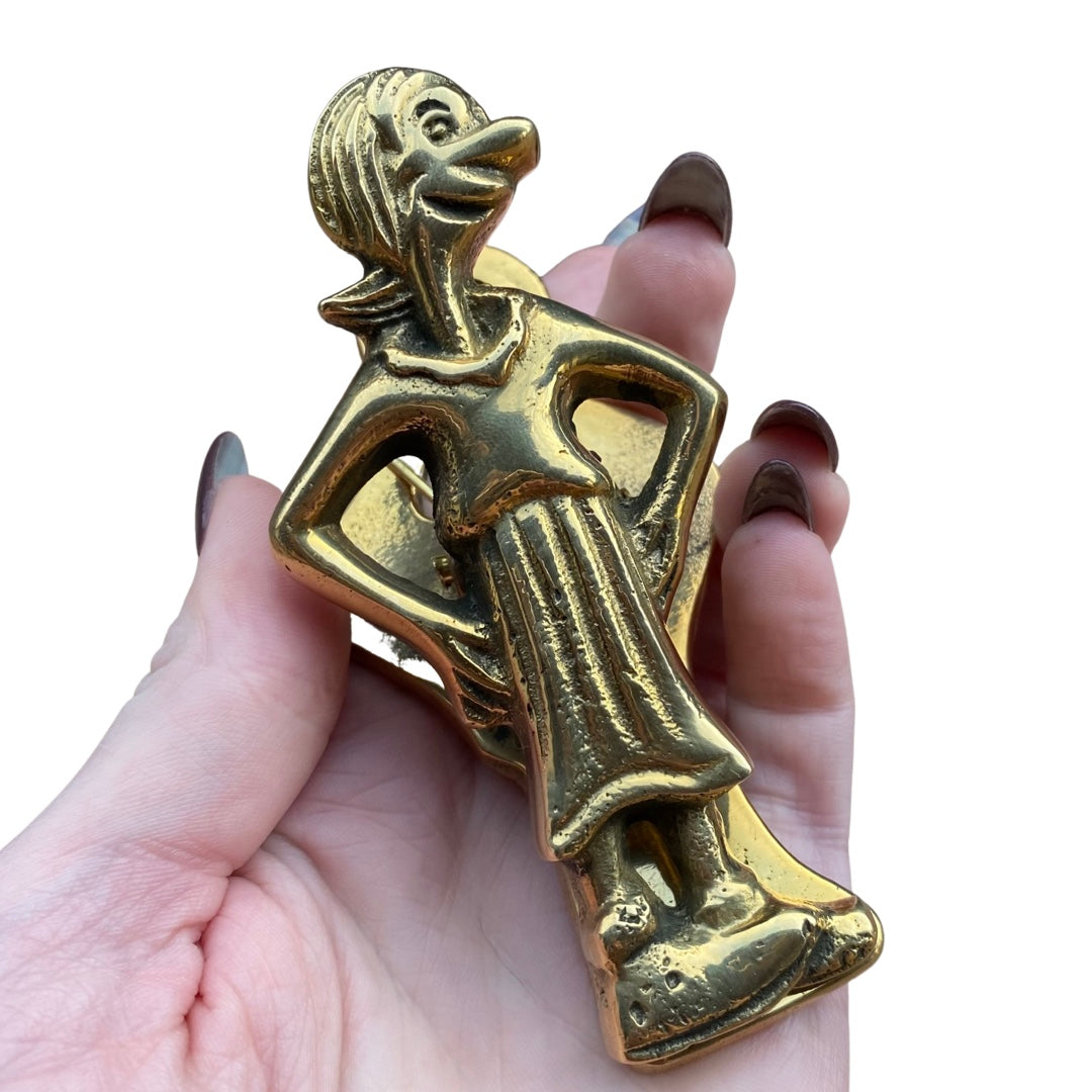 Popeye and Olive Oyl Brass Clips