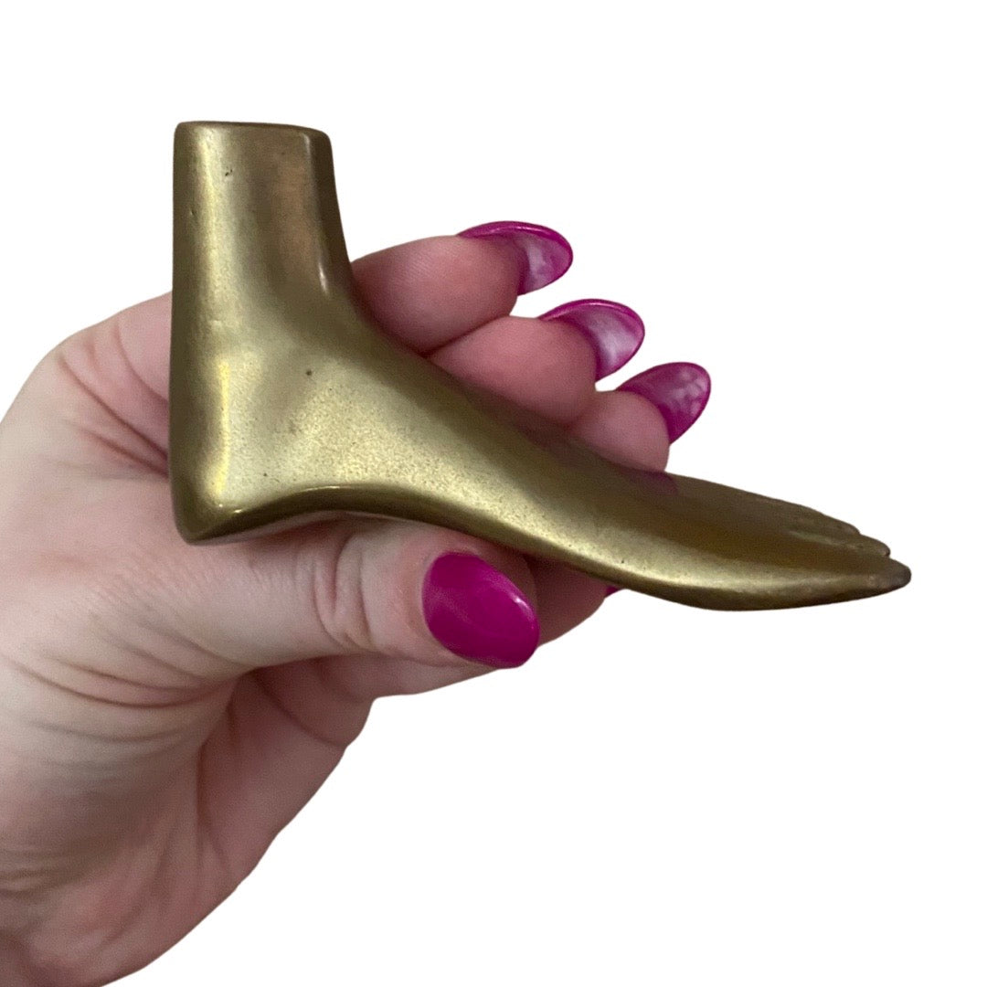 Brass Foot Paperweight