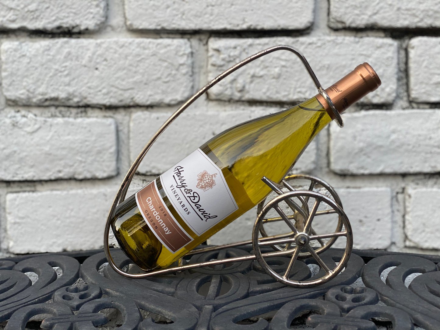 Silver Rolling Wine Caddy