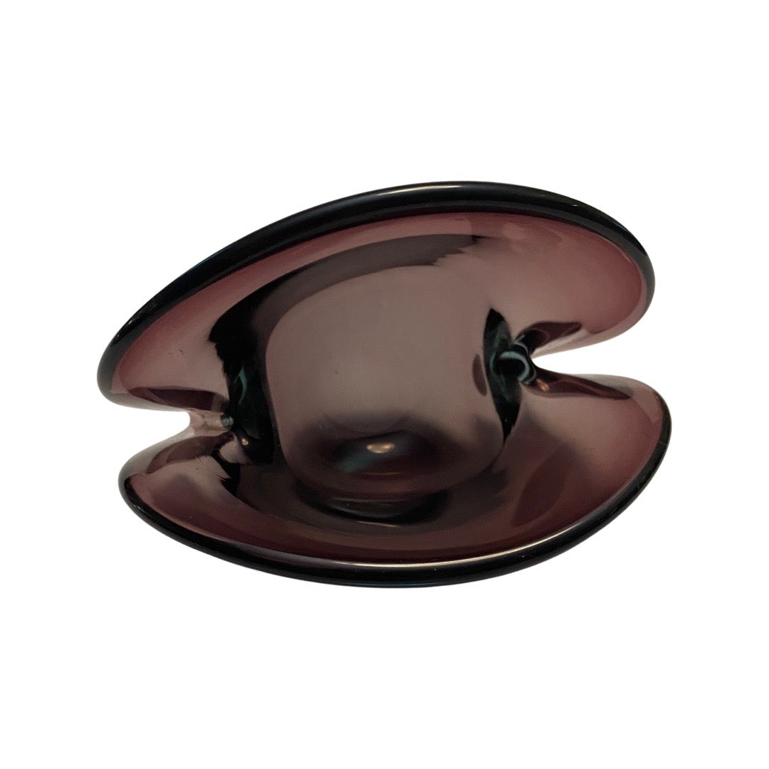 Purple Murano Glass Clam Shell