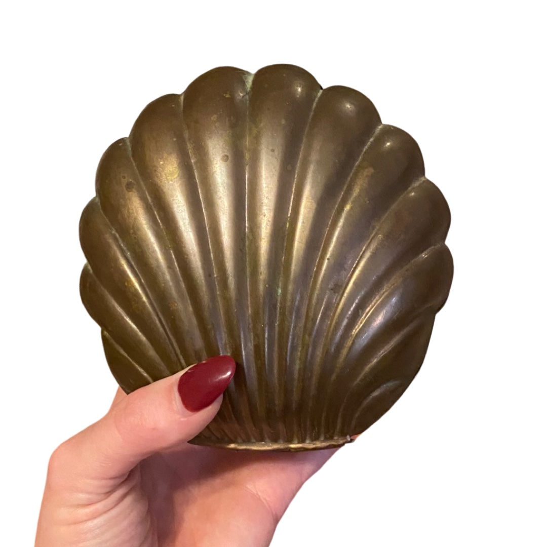 Brass Clam Shell Box