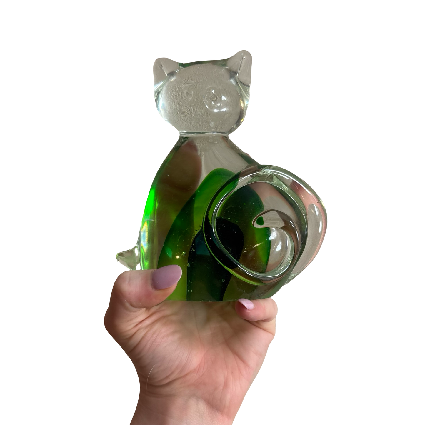 Art Glass Cat Sculpture