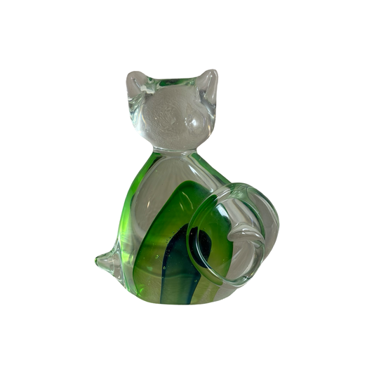 Art Glass Cat Sculpture