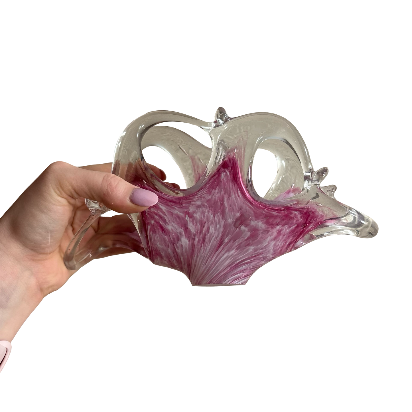 Pink Murano Glass Napkin Holder