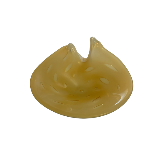 Yellow Murano Glass Dish