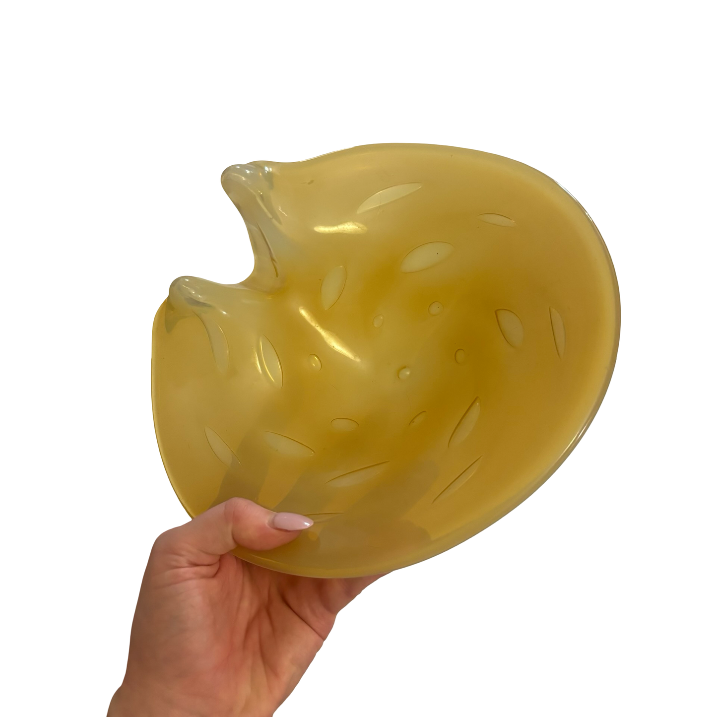 Yellow Murano Glass Dish