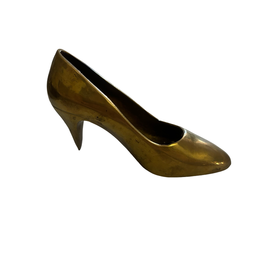 Brass High Heeled Shoe
