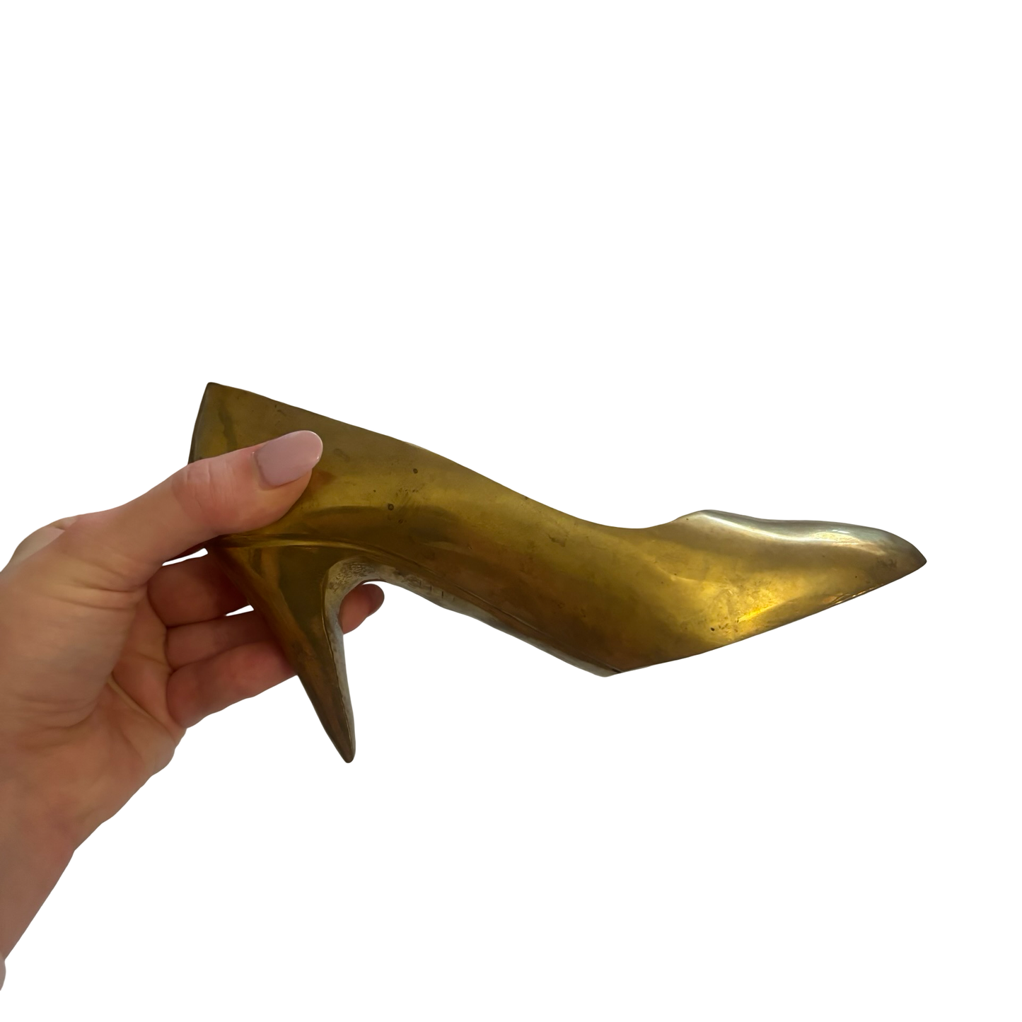 Brass High Heeled Shoe