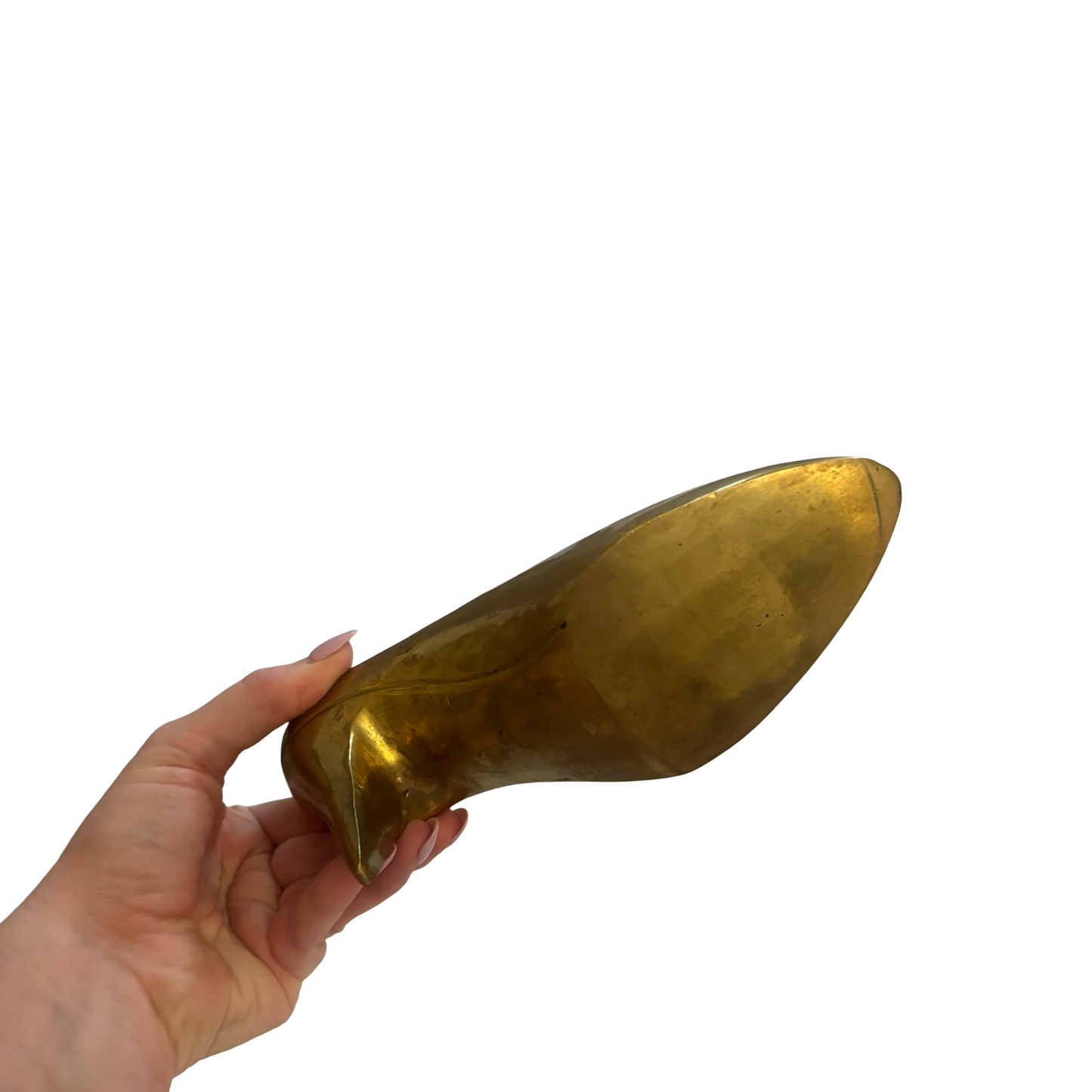 Brass High Heeled Shoe
