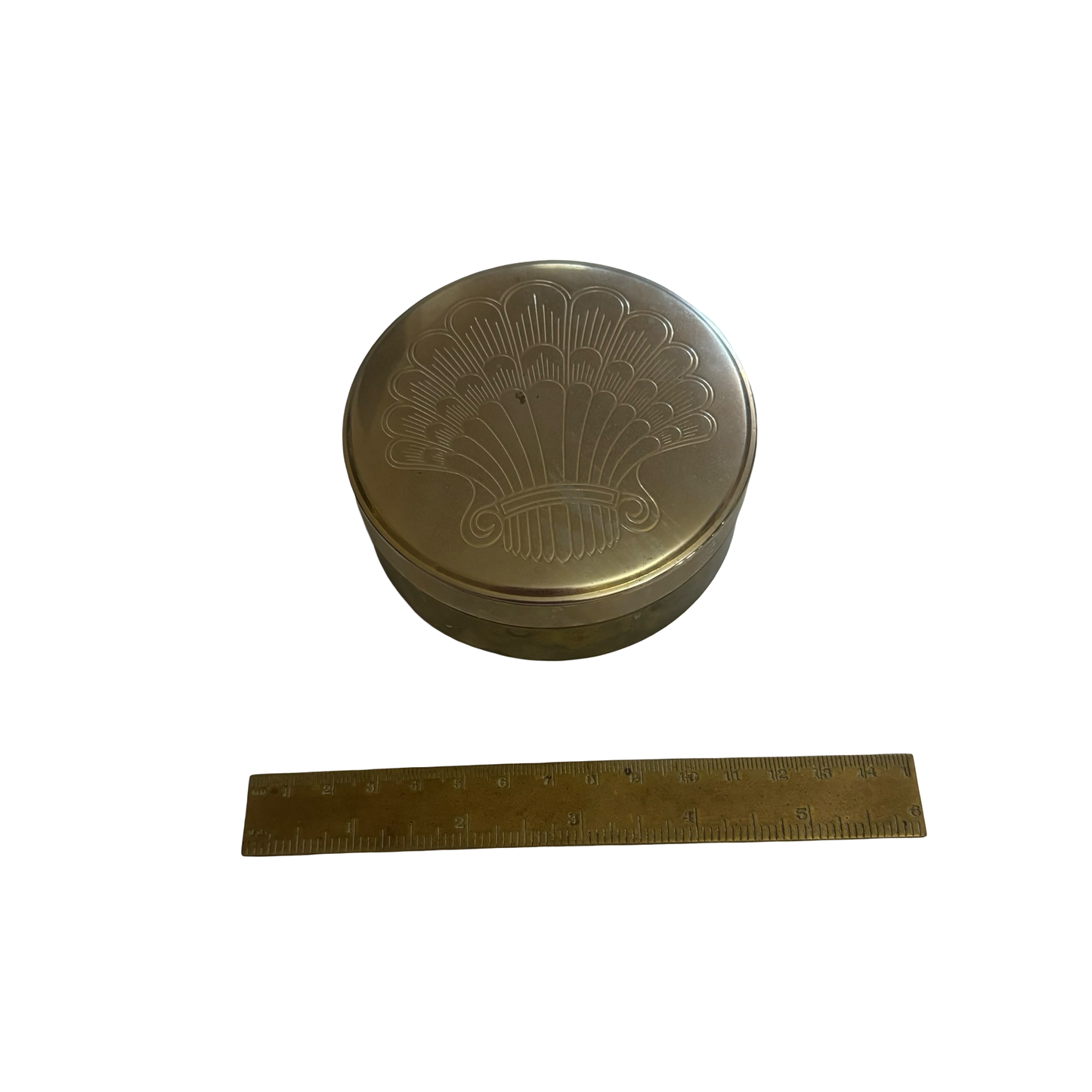Brass Plated Shell Coaster Set of Six in Box