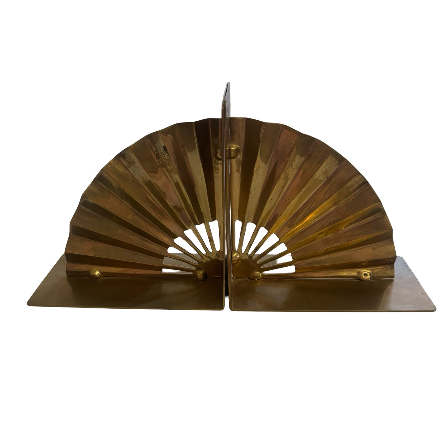 Brass Fan Bookends
