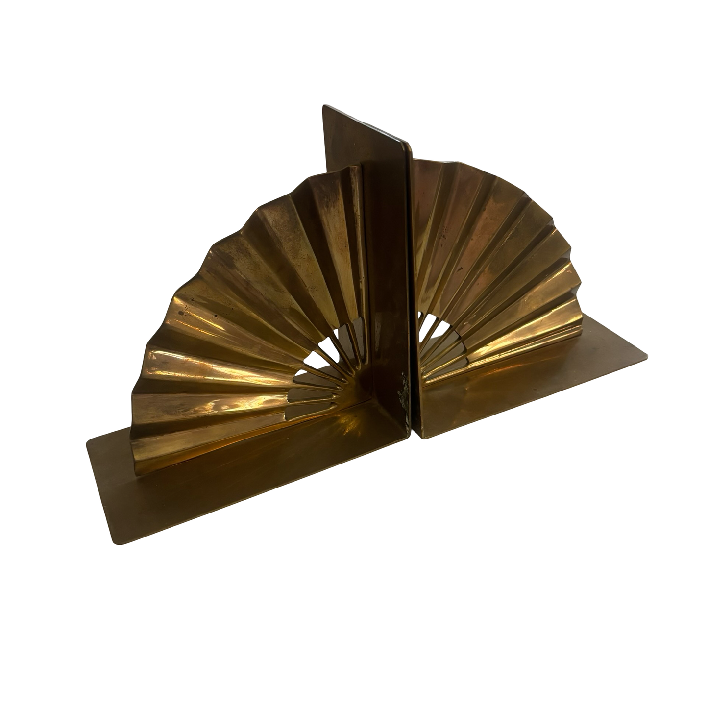 Brass Fan Bookends
