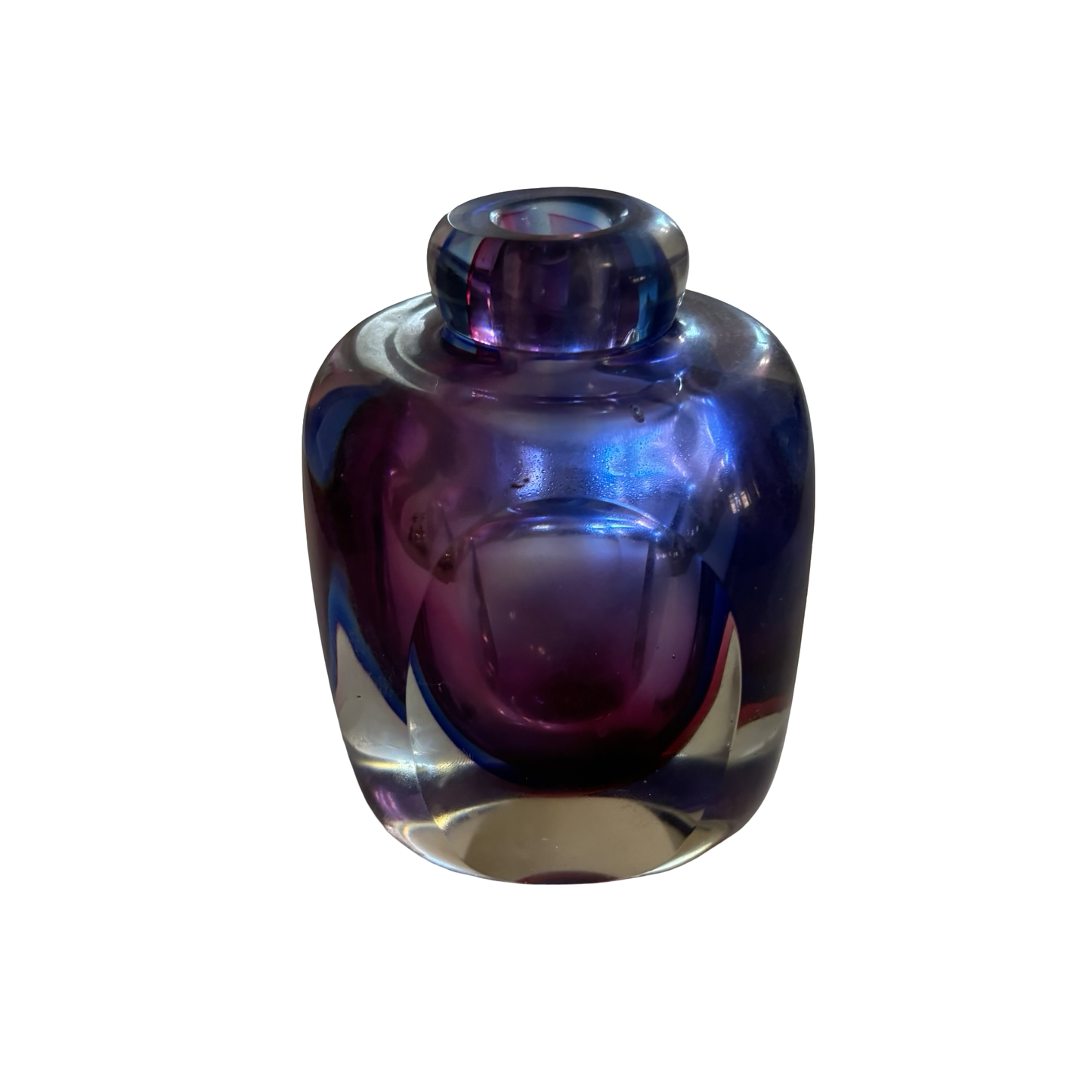 Purple Art Glass Perfume Bottle