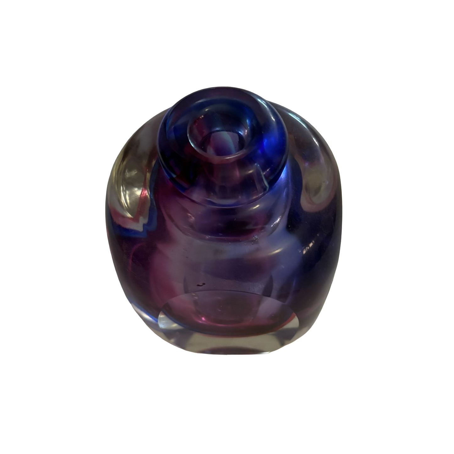 Purple Art Glass Perfume Bottle