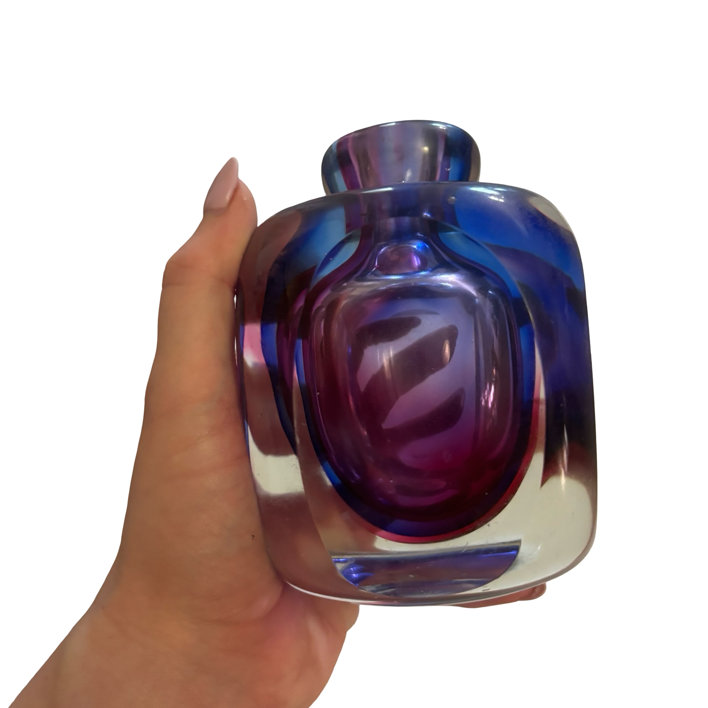 Purple Art Glass Perfume Bottle