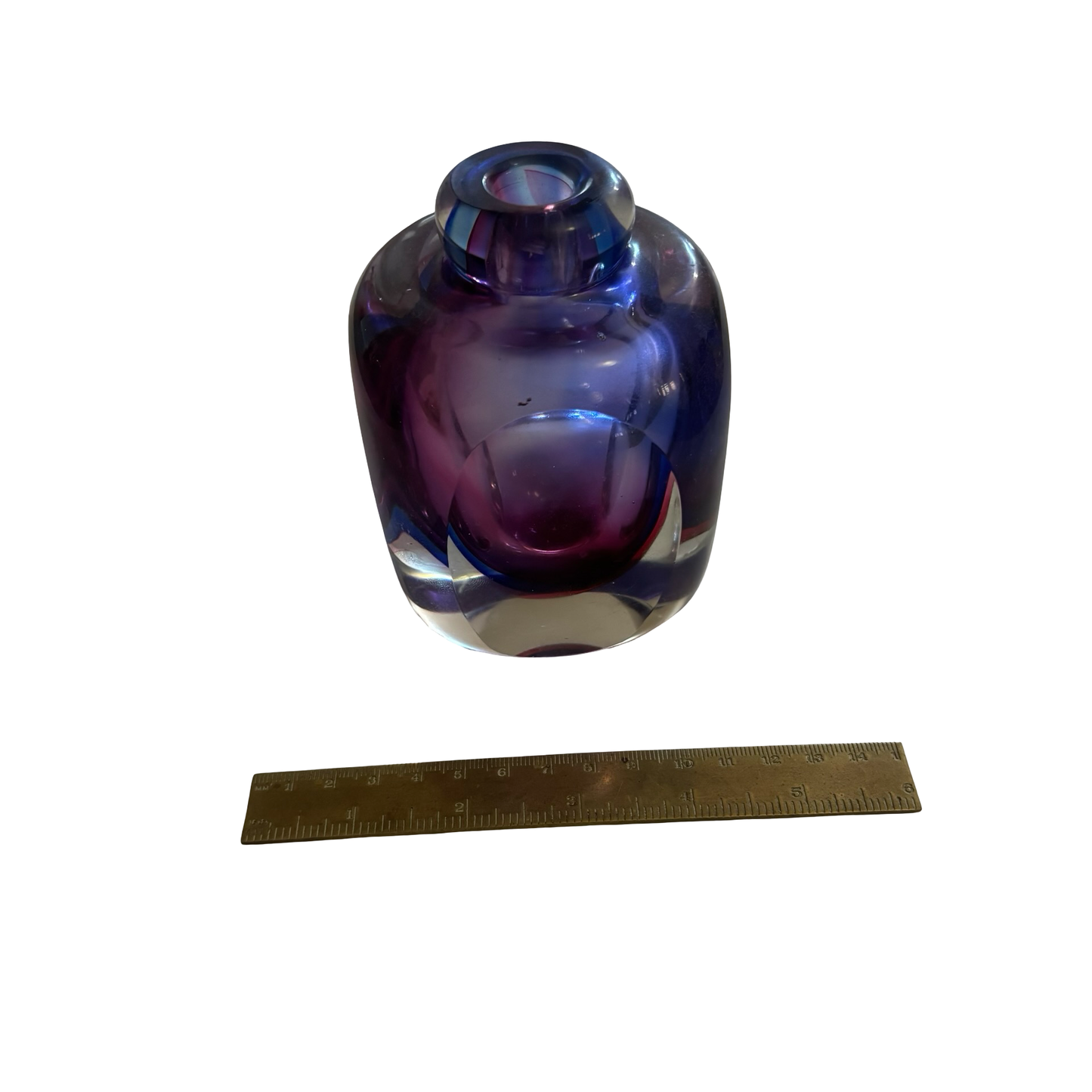 Purple Art Glass Perfume Bottle