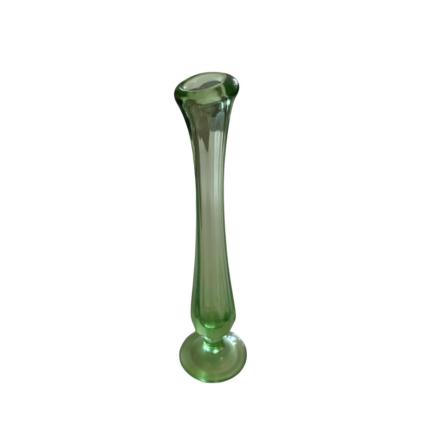 Green Glass Bud Vase