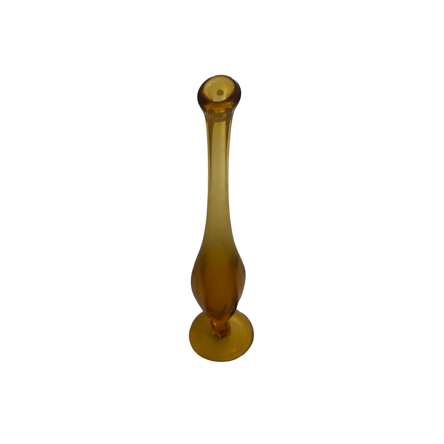 Amber Glass Bud Vase