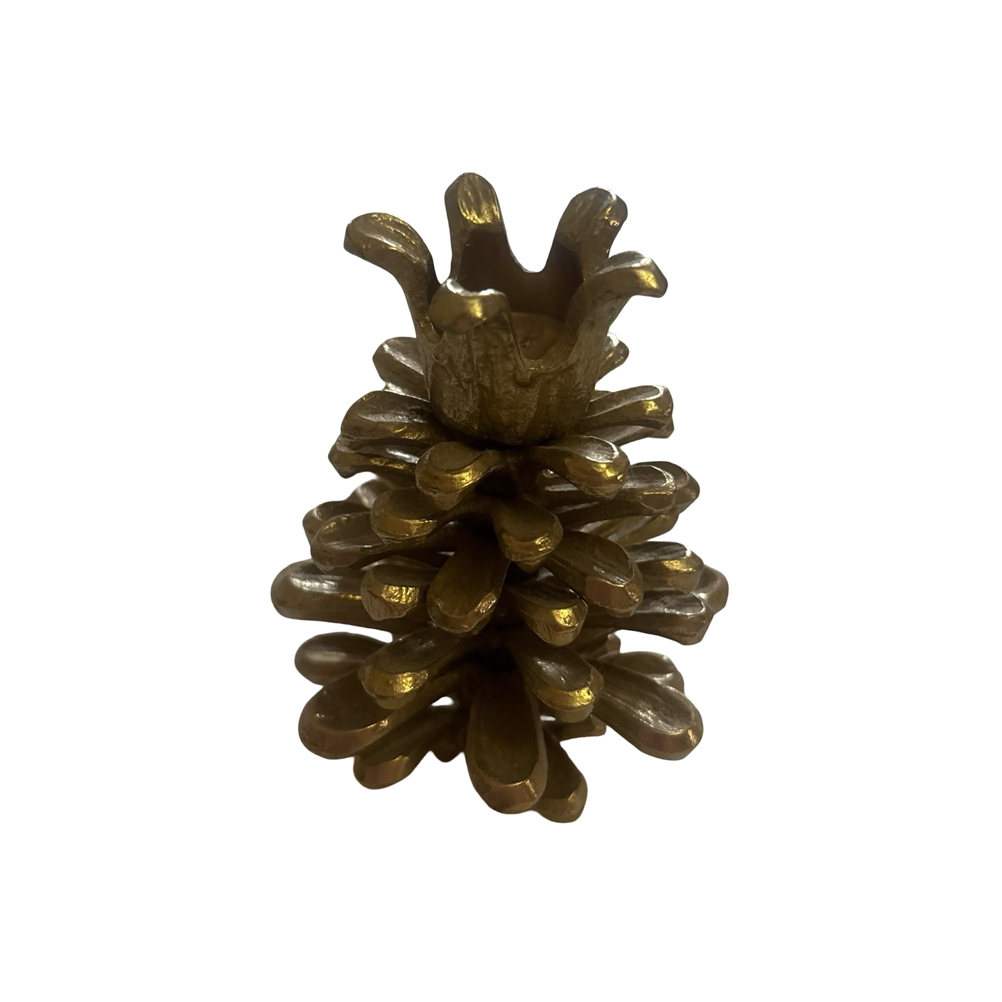Brass Pinecone Candlestick
