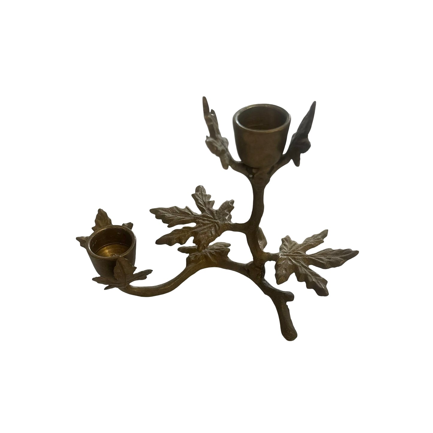 Brass Foliage Candlestick
