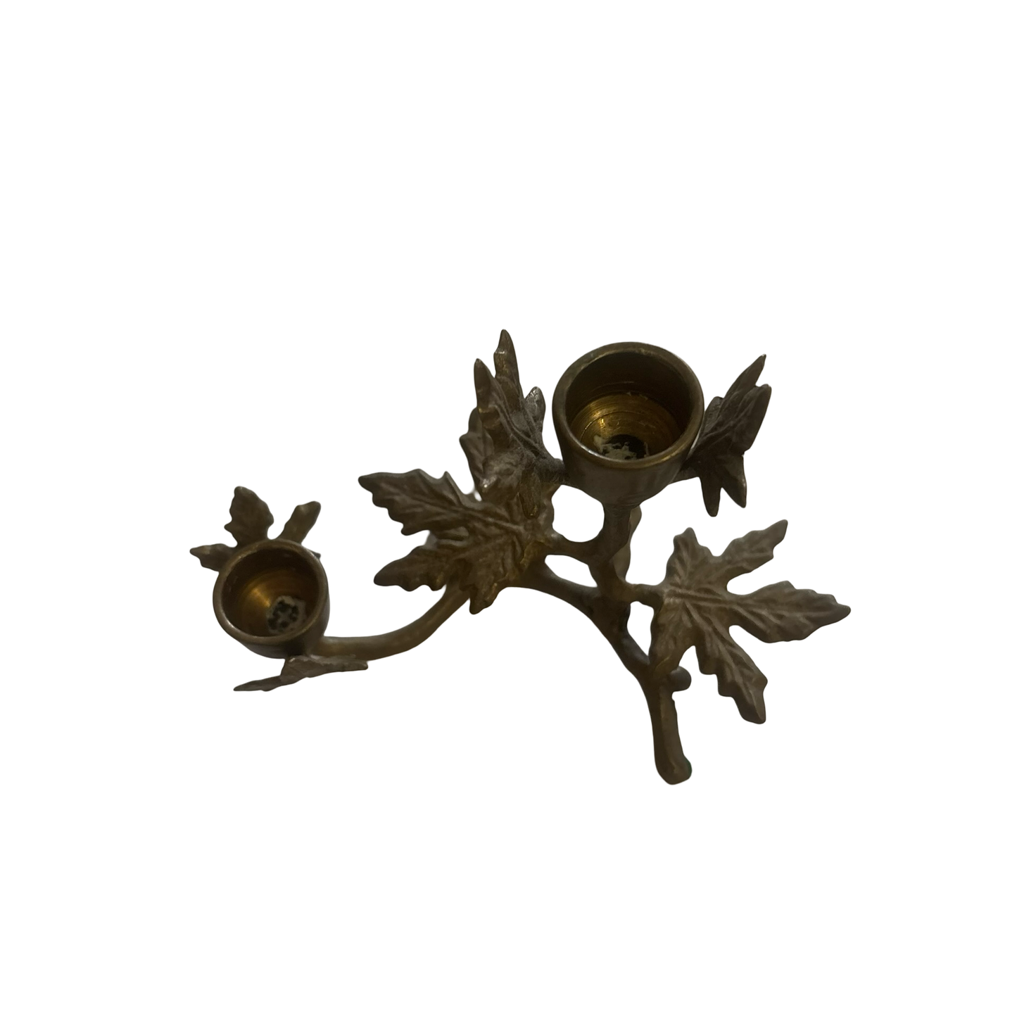 Brass Foliage Candlestick