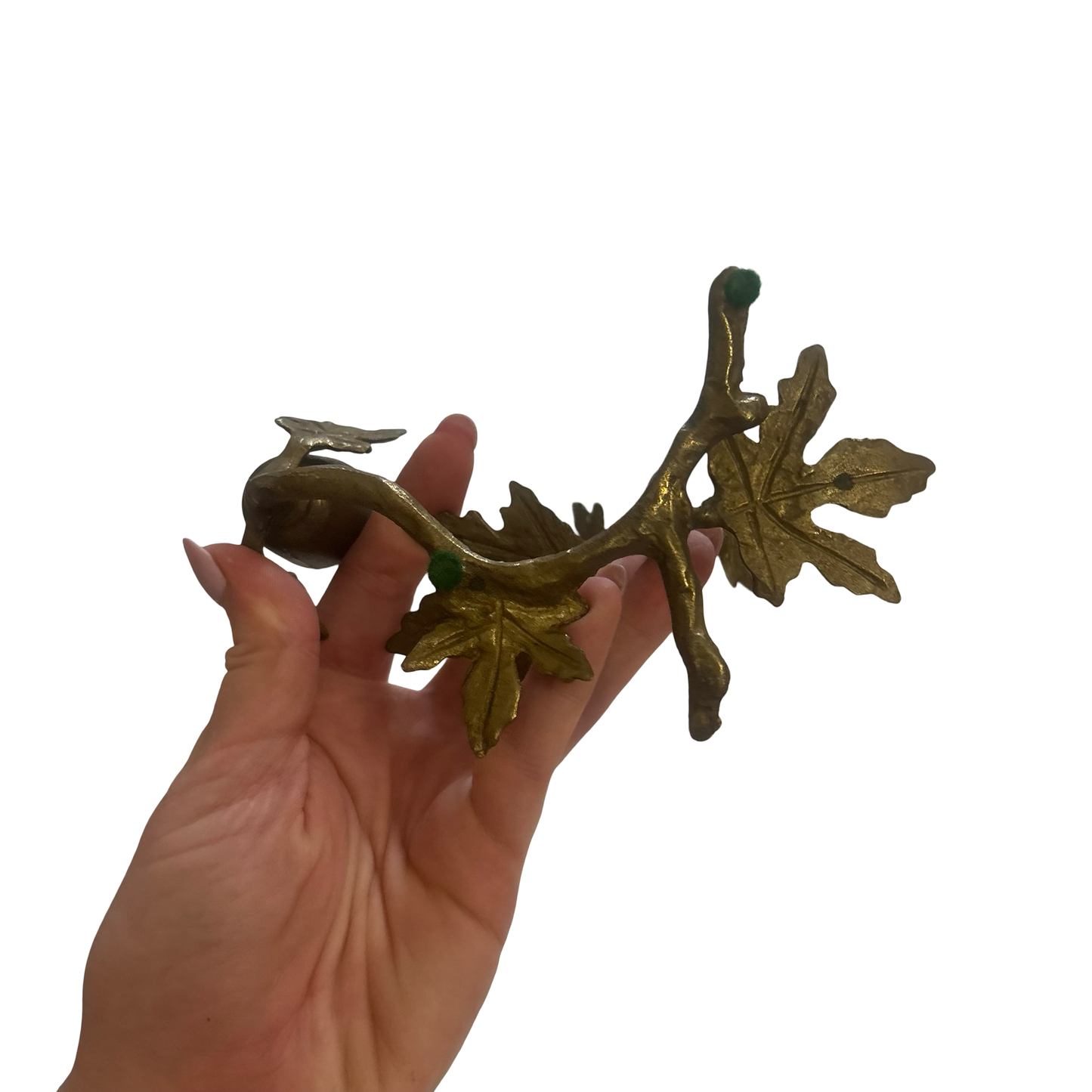 Brass Foliage Candlestick