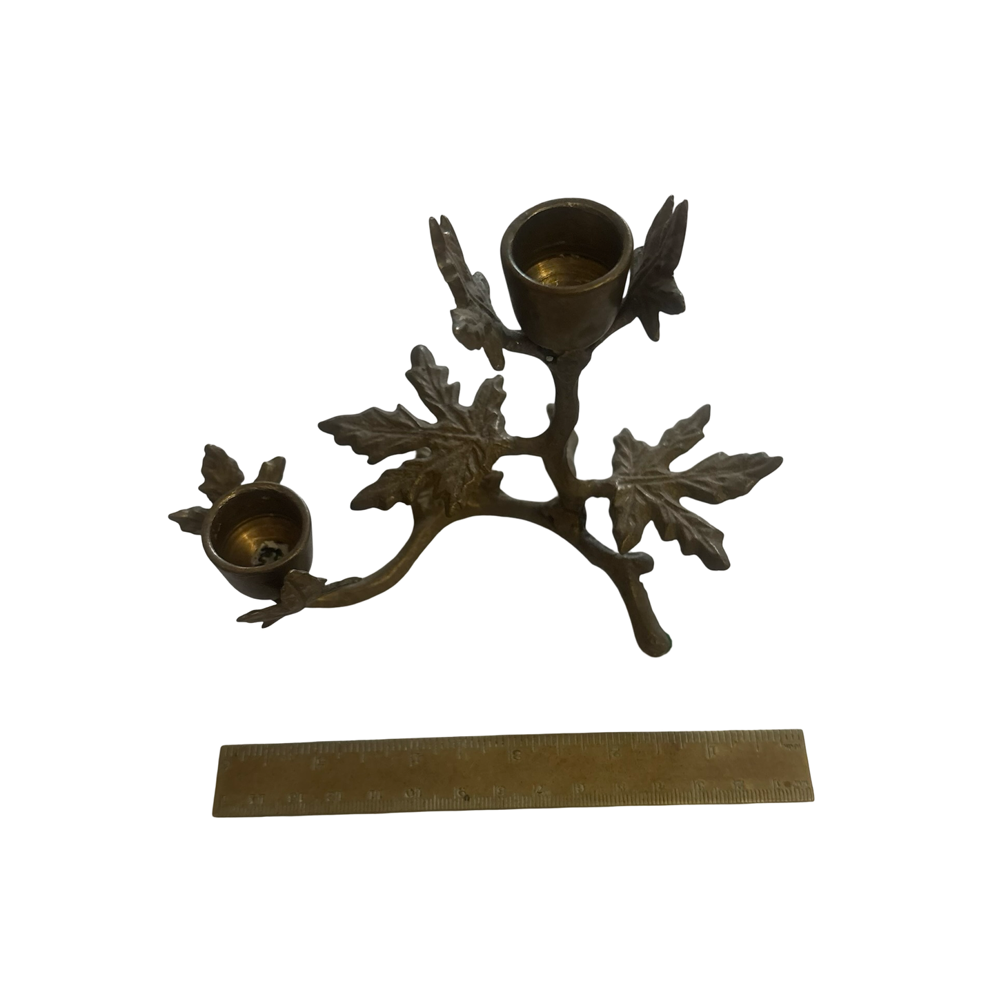 Brass Foliage Candlestick