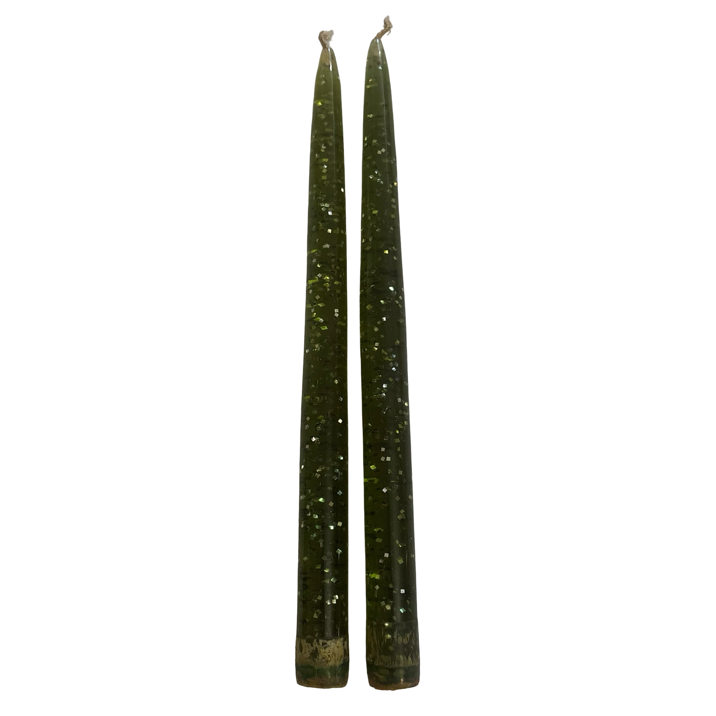 Pair of Large Green Lucite Candles