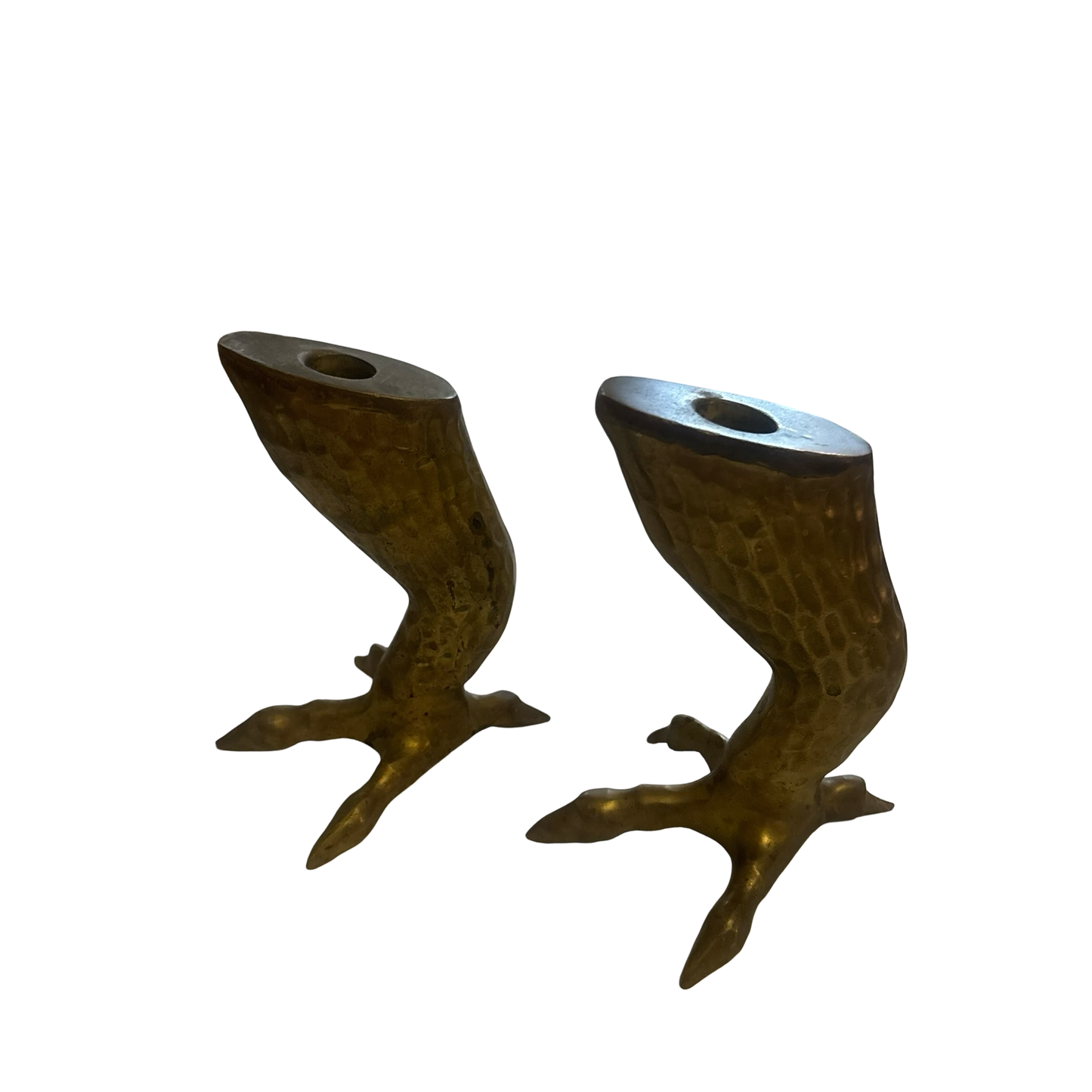 Pair of Brass Talon Candlesticks