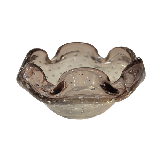 Light Purple Bullicante Glass Ashtray