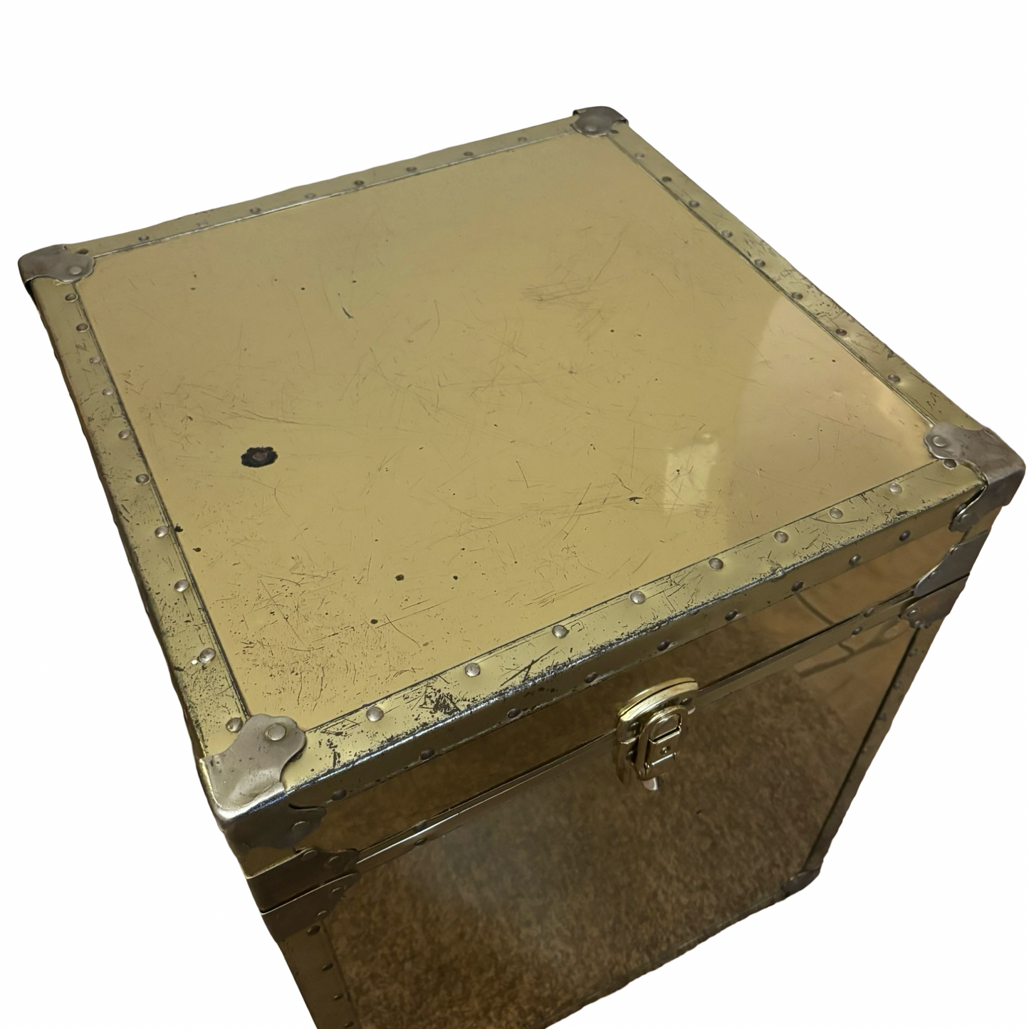 (Local Pickup Only) Brass Steamer Trunk