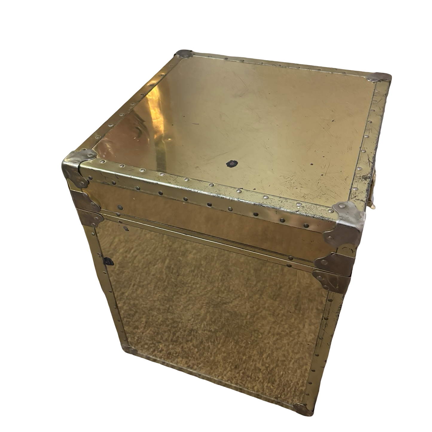 (Local Pickup Only) Brass Steamer Trunk