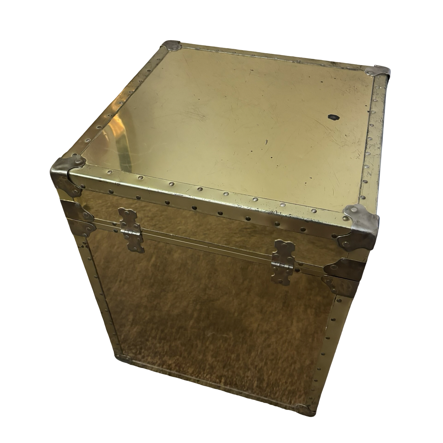 (Local Pickup Only) Brass Steamer Trunk