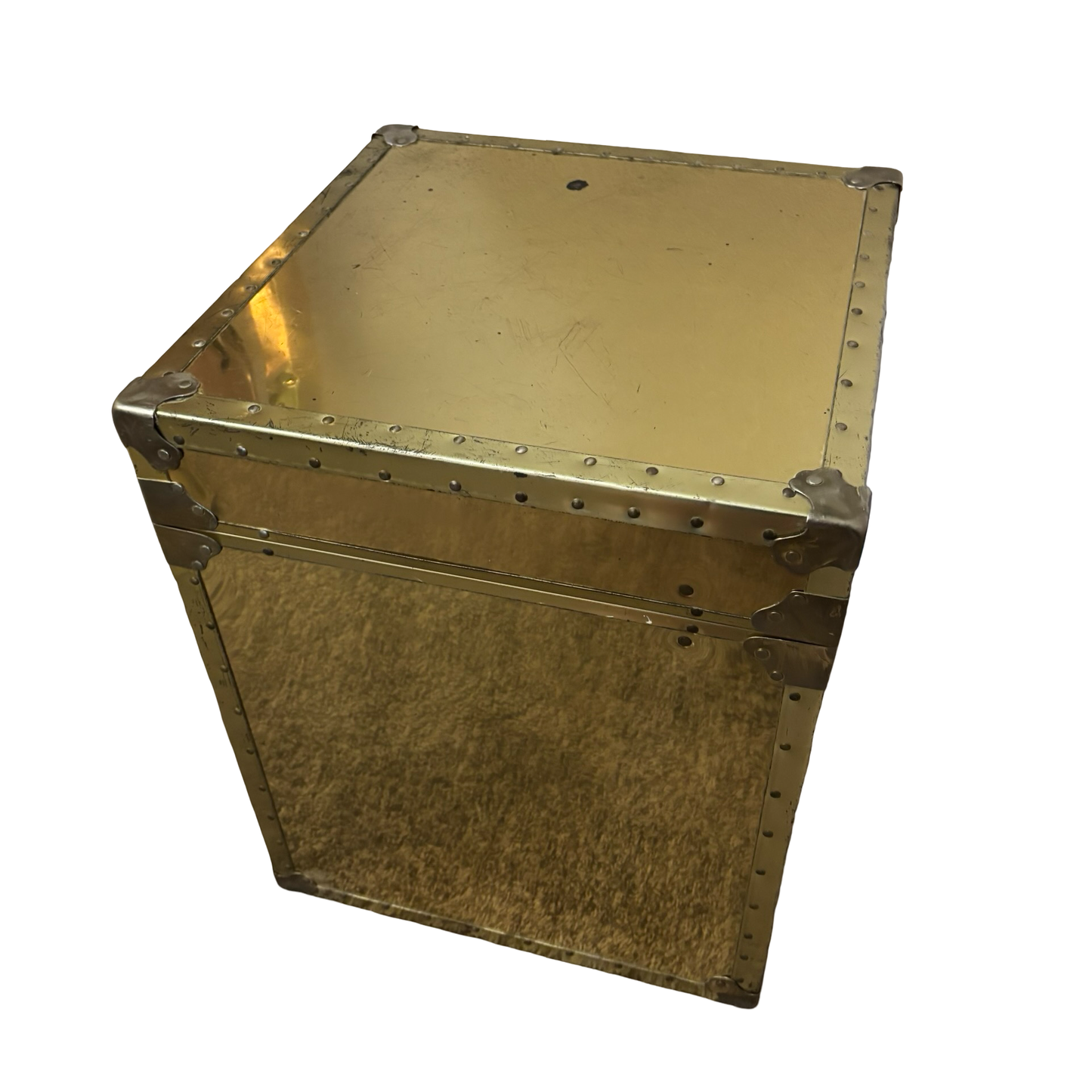 (Local Pickup Only) Brass Steamer Trunk