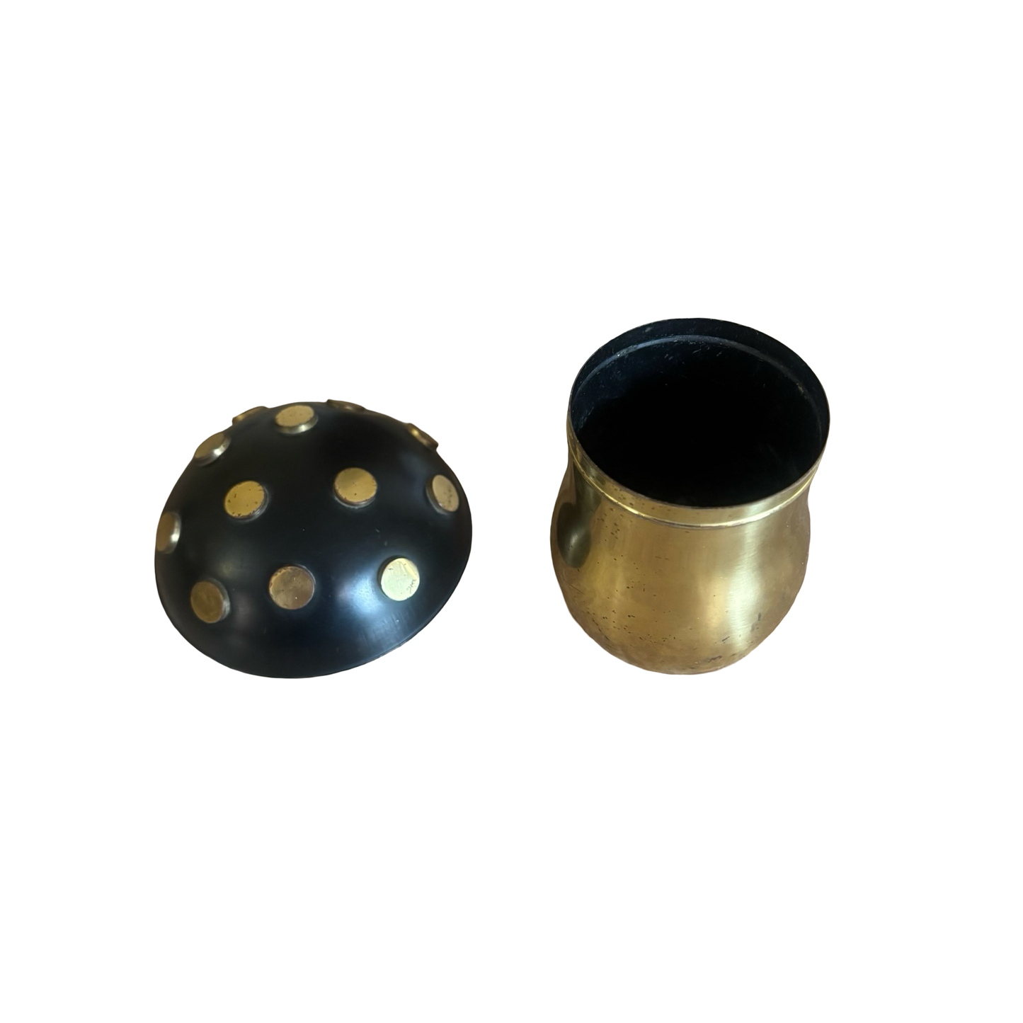 Brass Mushroom Snuff Box