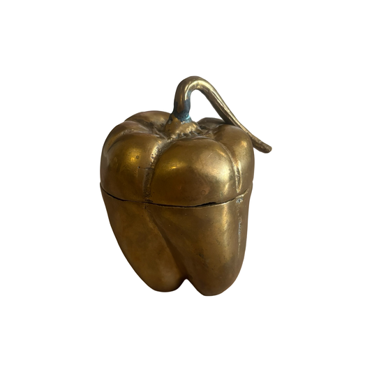 Brass Bell Pepper Box