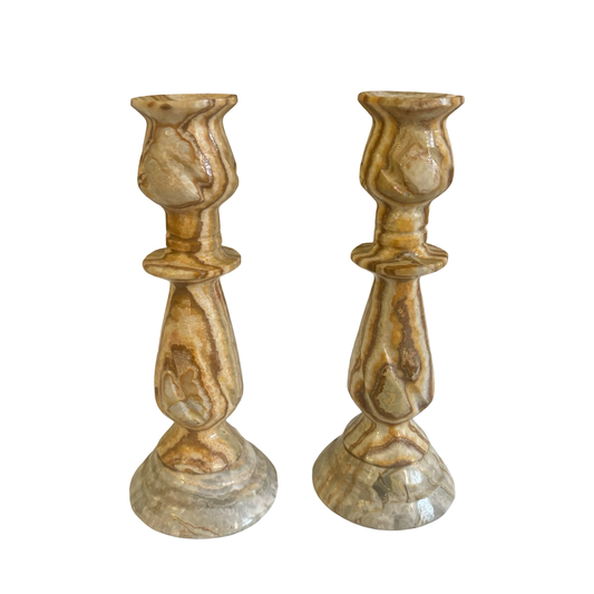 Onyx Candleholder Pair