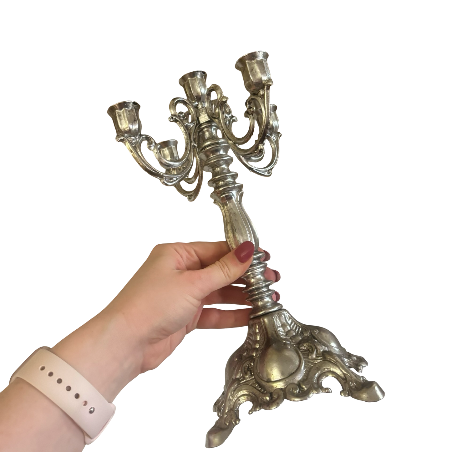 Ornate Silver Candelabra