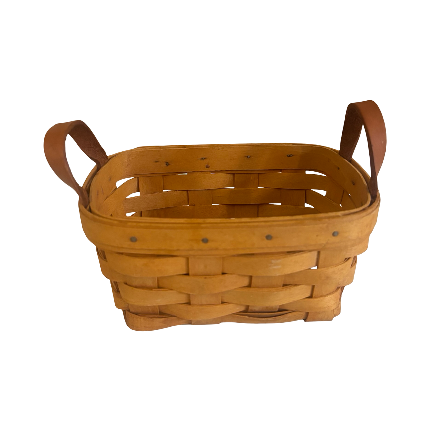 Longaberger Basket with Leather Handles
