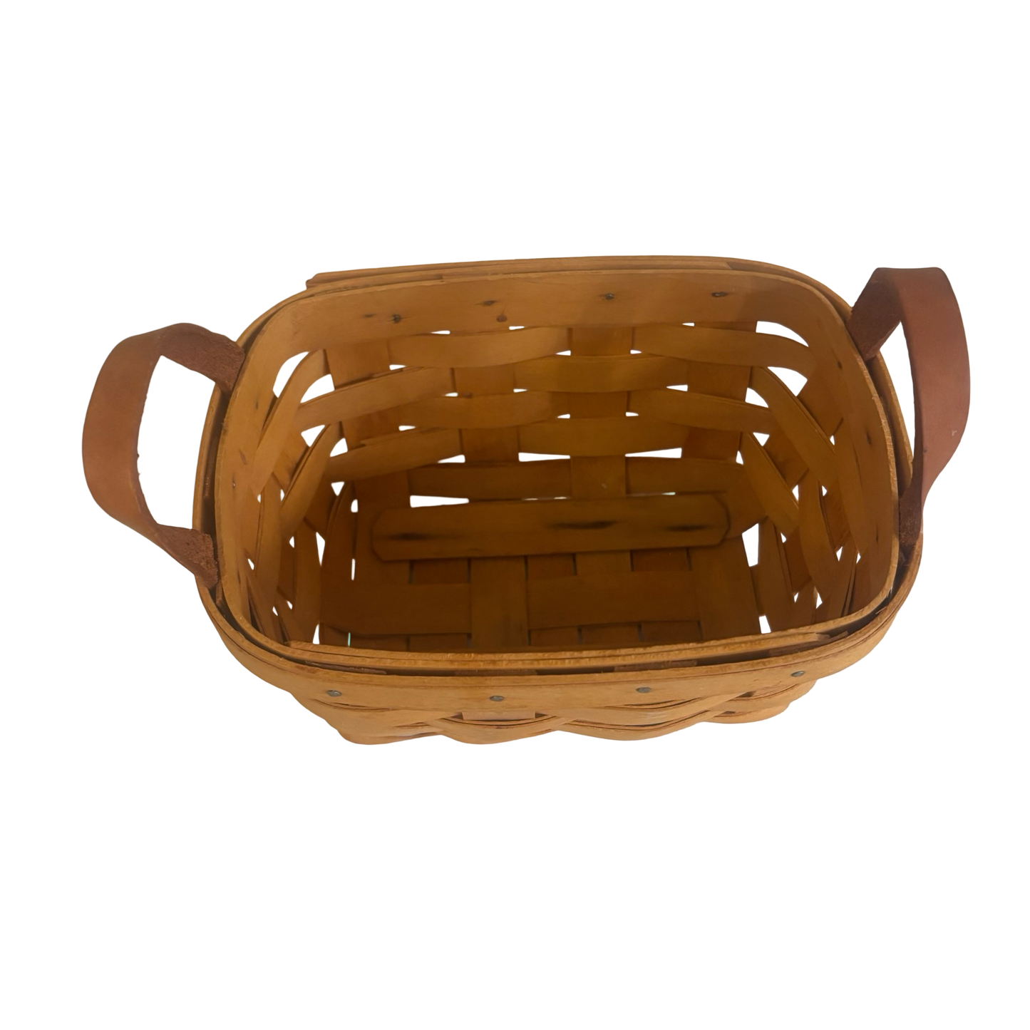 Longaberger Basket with Leather Handles