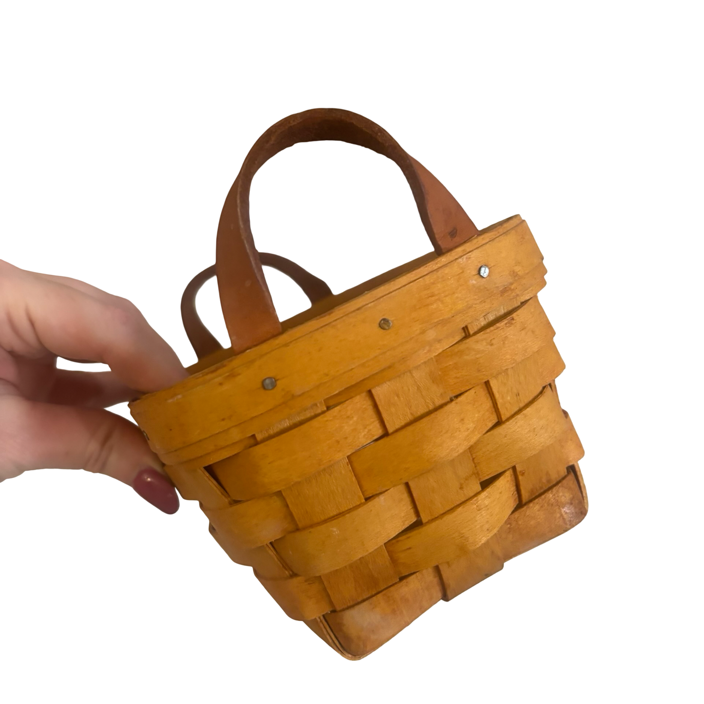 Longaberger Basket with Leather Handles