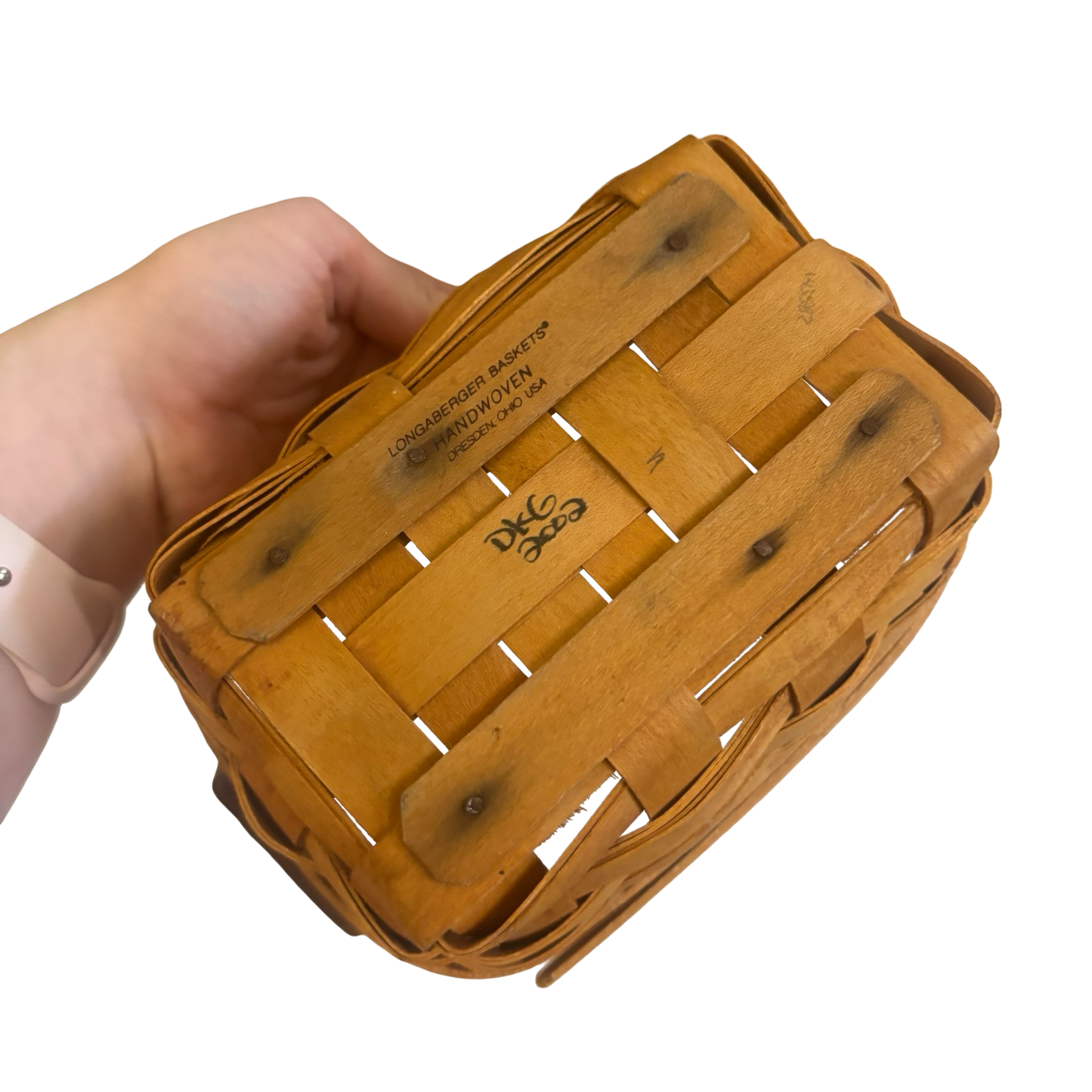 Longaberger Basket with Leather Handles